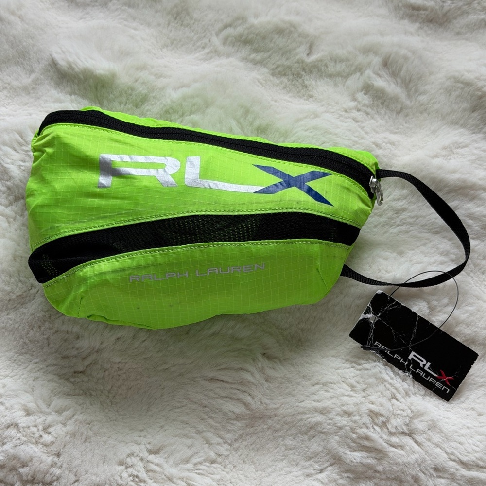 RLX Ralph Lauren Neon Green and Black Sport Packable Duffel Lightweight Bag - Picture 12 of 16